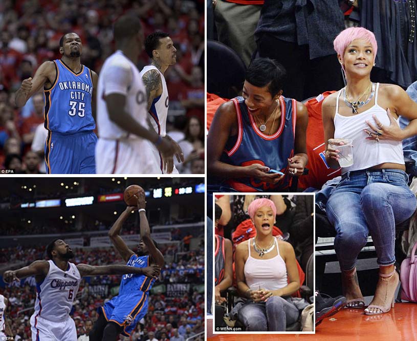 Rihanna Bertingkah Provokatif di Laga Play Off NBA